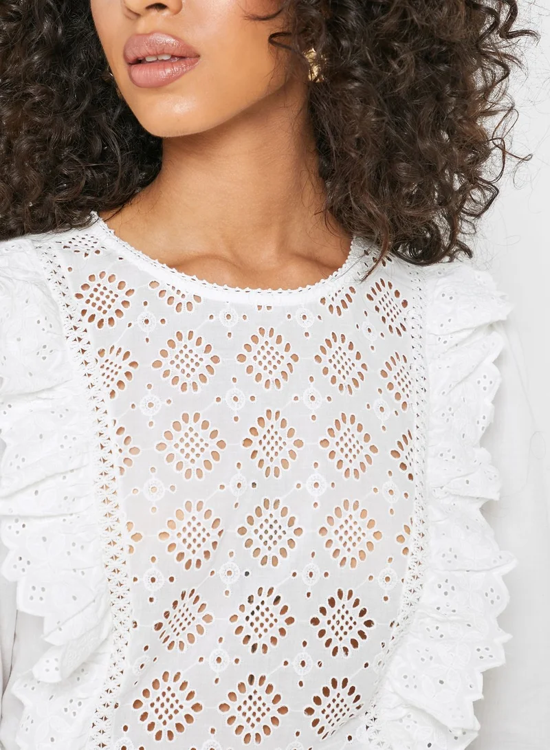 VERO MODA Lace Trim Top
