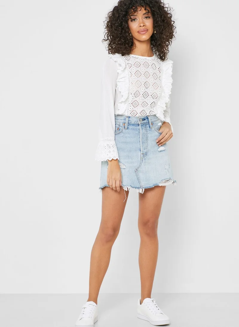 VERO MODA Lace Trim Top