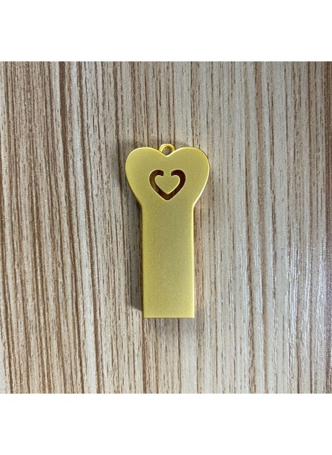 Generic - U Disk 16g Large Capacity 32G USB High-speed Metal Car U Disk 64 Genuine Goods Lettering Logo Gift Bidding-Colour:Gold-Capacity:16gb-enough Capacity 10m High Speed - Image 1