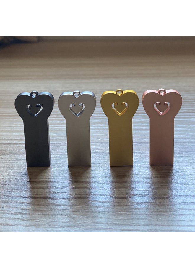 Generic - U Disk 16g Large Capacity 32G USB High-speed Metal Car U Disk 64 Genuine Goods Lettering Logo Gift Bidding-Colour:Gold-Capacity:16gb-enough Capacity 10m High Speed - Image 1