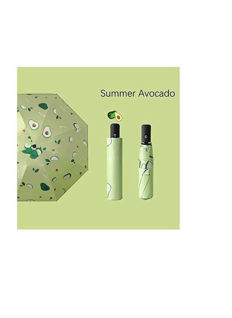 Y&D - Fruits Series Automatic Folding Umbrellas, Rain & Sun, Windproof, Compact, Lightweight Portable Travel UV Sun Umbrella Compact Auto Open for Women Men - Image 1