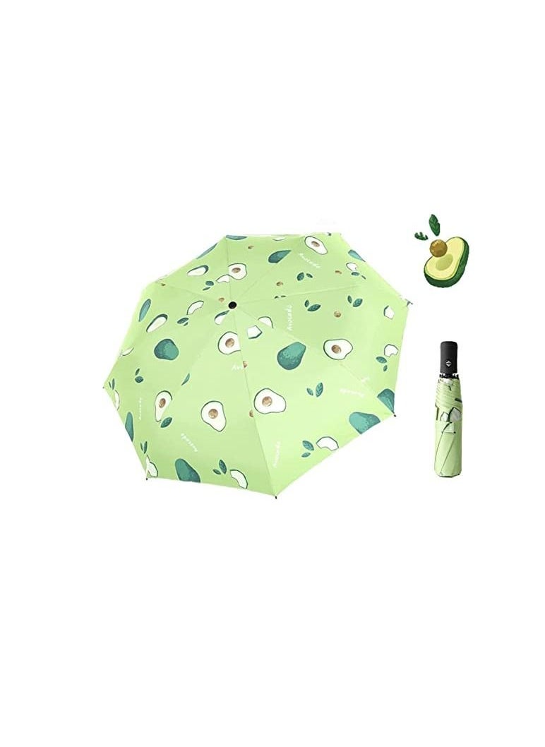 Y&D - Fruits Series Automatic Folding Umbrellas, Rain & Sun, Windproof, Compact, Lightweight Portable Travel UV Sun Umbrella Compact Auto Open for Women Men - Image 1
