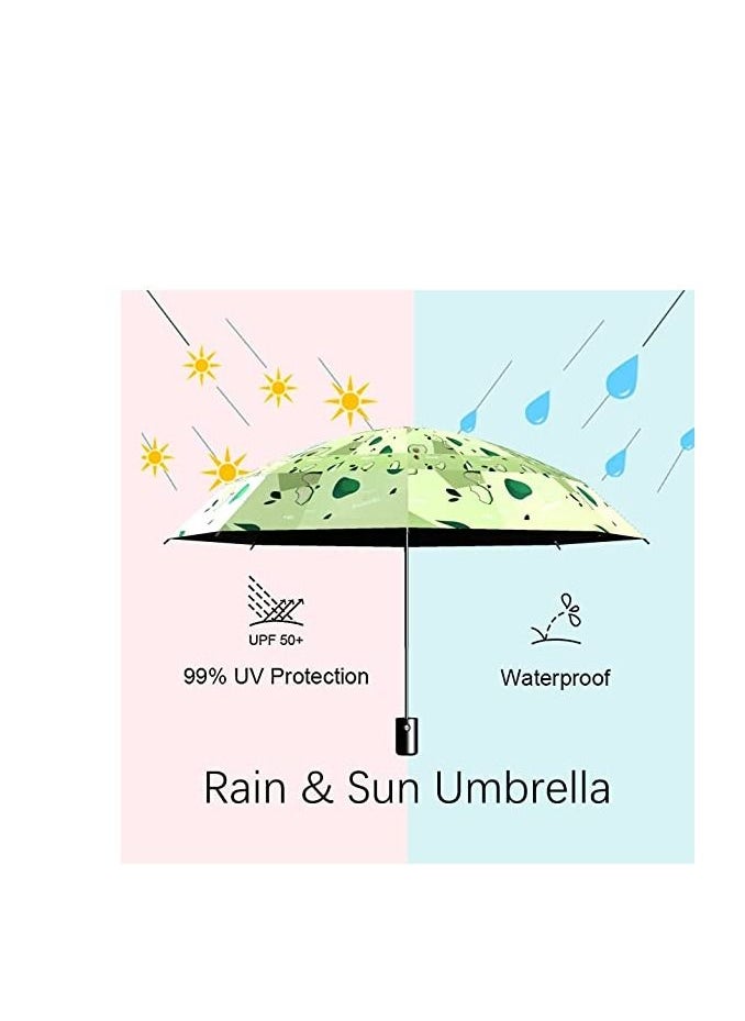 Y&D - Fruits Series Automatic Folding Umbrellas, Rain & Sun, Windproof, Compact, Lightweight Portable Travel UV Sun Umbrella Compact Auto Open for Women Men - Image 1