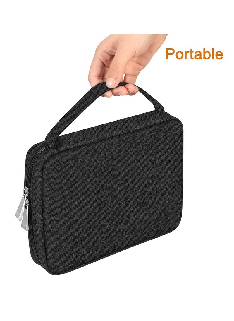 Generic - 20-Slot Waterproof Watch Band Organizer Case, Compatible with Apple Watch and Fitbit Series, Ideal for Travel and Storage (Black) - Image 1