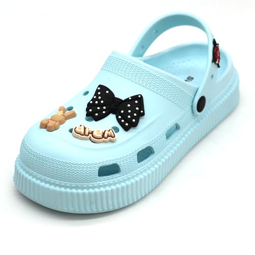 SVAAR Fashionable Comfortable Lightweight Platform Heels Clogs for Women's | Cushioned Footwear | Lightweight Slip-ons | Waterproof Sandals for Women Blue - Image 2