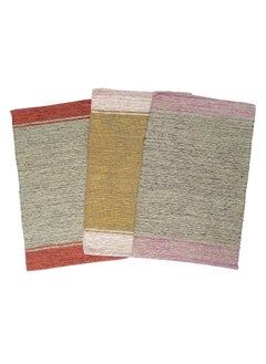 H2H H2H House2Home Door Mat, 100% Cotton Material, 3 Pc. Combo Offer, Mixed Design | Best Used as Door Mat, Bath Math, Bedside Rug or Gift | 40cm X 60cm – Multi 1 (Binding)  - Image 1