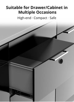 Y&D Fingerprint Drawer Lock, Intelligent Biometric Cabinet Lock Keyless Privacy Office Locker Furniture Fitness DIY Hidden File Closet (black)  - Image 5