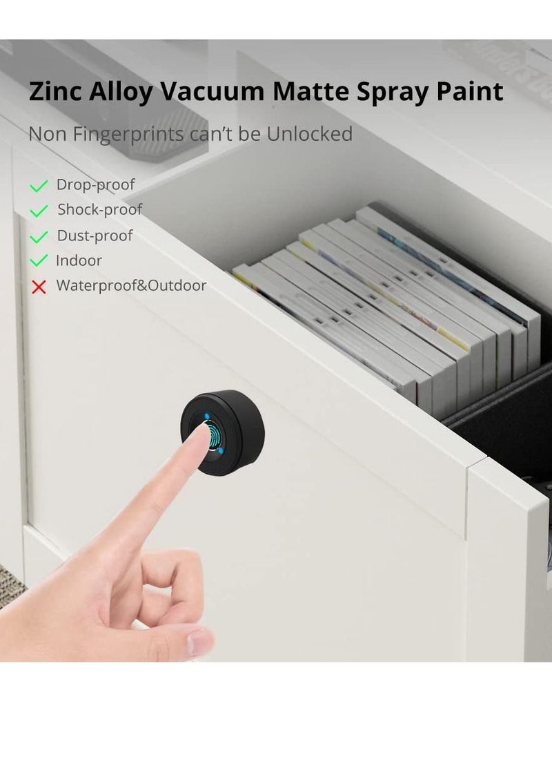 Y&D - Fingerprint Drawer Lock, Intelligent Biometric Cabinet Lock Keyless Privacy Office Locker Furniture Fitness DIY Hidden File Closet (black) - Image 1
