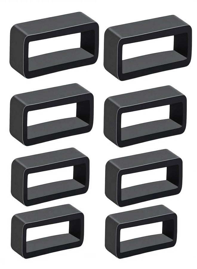 Watch Band Keepers Silicone Watch Strap Retainer Holder Loop Replacement Parts Watchband Fastener for Smart Sport Watchers Clasp Ring Accessories (8pcs) - Image 1