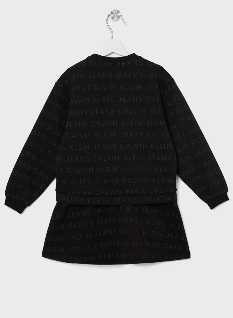 Calvin Klein Jeans Logo Print Dress