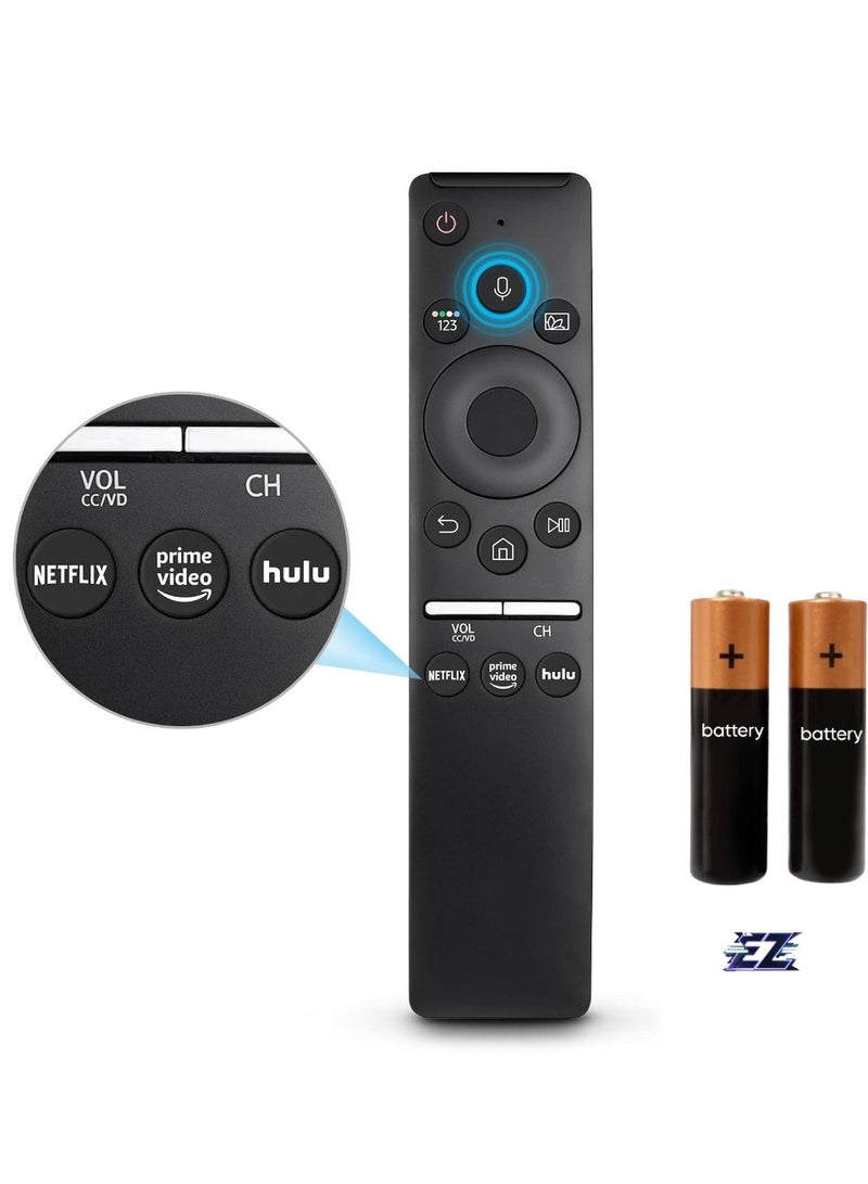 ELTRAZONE Replacement Remote Control for Samsung TV, Compatible with All Samsung TVs with Voice Function and Smart Curved Frame, QLED, LCD, 8K, 4K - With Battery - Image 1