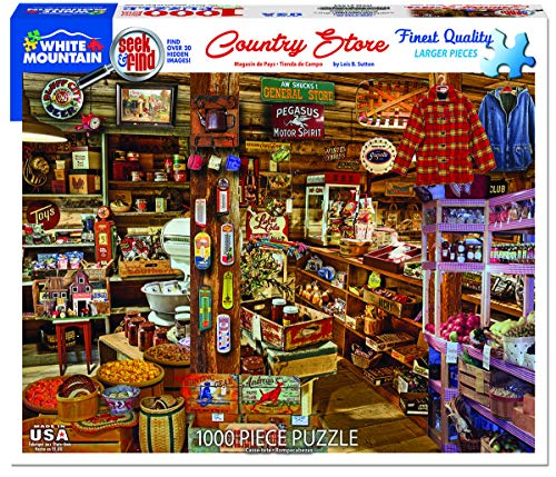 White Mountain 1000 Piece Jigsaw Puzzle Vintage Americana Scene Puzzles with Large Pieces for Adults and Family 24x30 Country Store Seek Find - Image 5