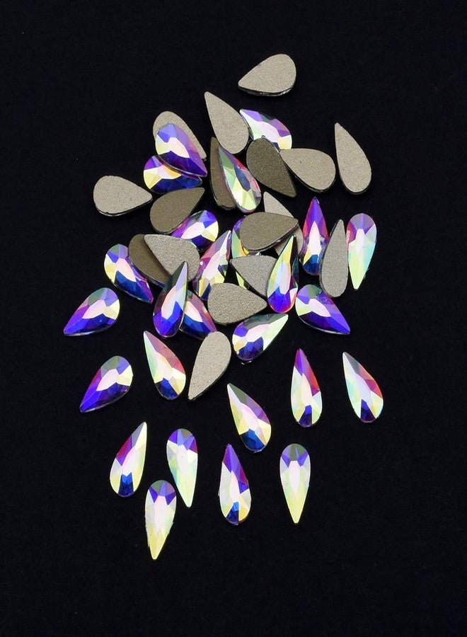 Tisslan 100pcs Drop Shape 3d Nail Design Flatback Ab Rhinestones for Nail art Dekor 3 Size Mix - Image 4