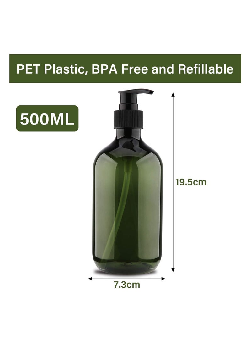 KASTWAVE 2PCS 500ml/17oz Hand Gel Dispenser Refillable Sanitizer Bottles Empty Shampoo Versatile Pump Bottle Drip-free Lotion Container Soap - Image 4