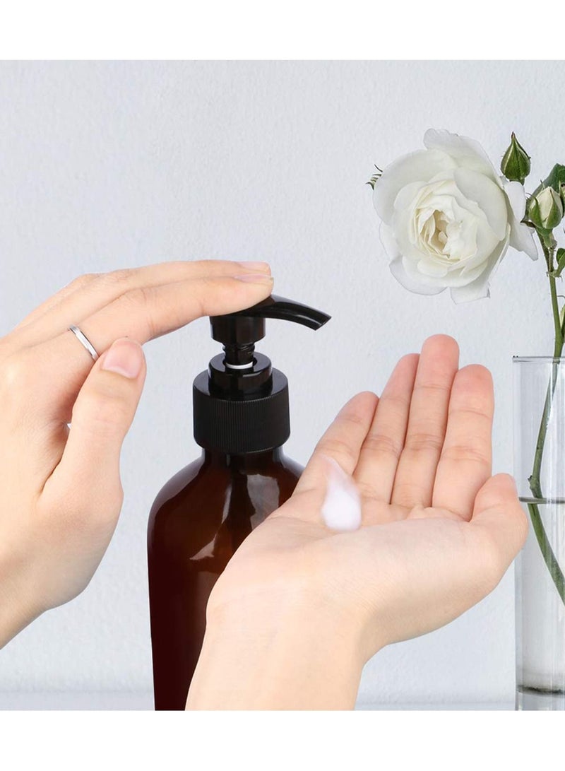 KASTWAVE 2PCS 500ml/17oz Hand Gel Dispenser Refillable Sanitizer Bottles Empty Shampoo Versatile Pump Bottle Drip-free Lotion Container Soap - Image 2