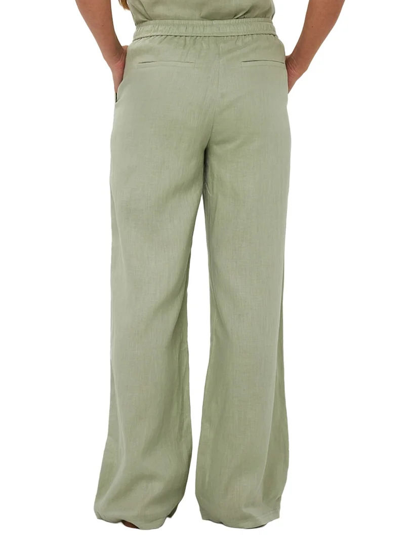 Esqualo Green Esqualo Linen Trousers for Women | Best Price UAE
