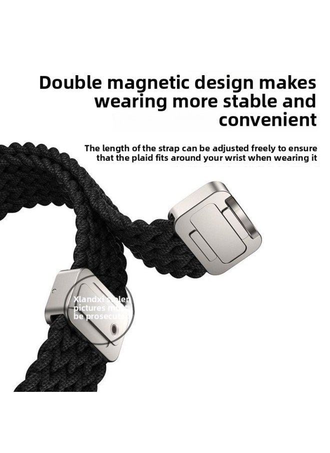Generic For Vivowatch3 Strap Woven Nylon Loop Magnetic Buckle Iqoo VIVO Watch 1/2 Wristband-Color:Red And White-vivowatch3 (consult Customer Service Before Placing An Order)  - Image 5