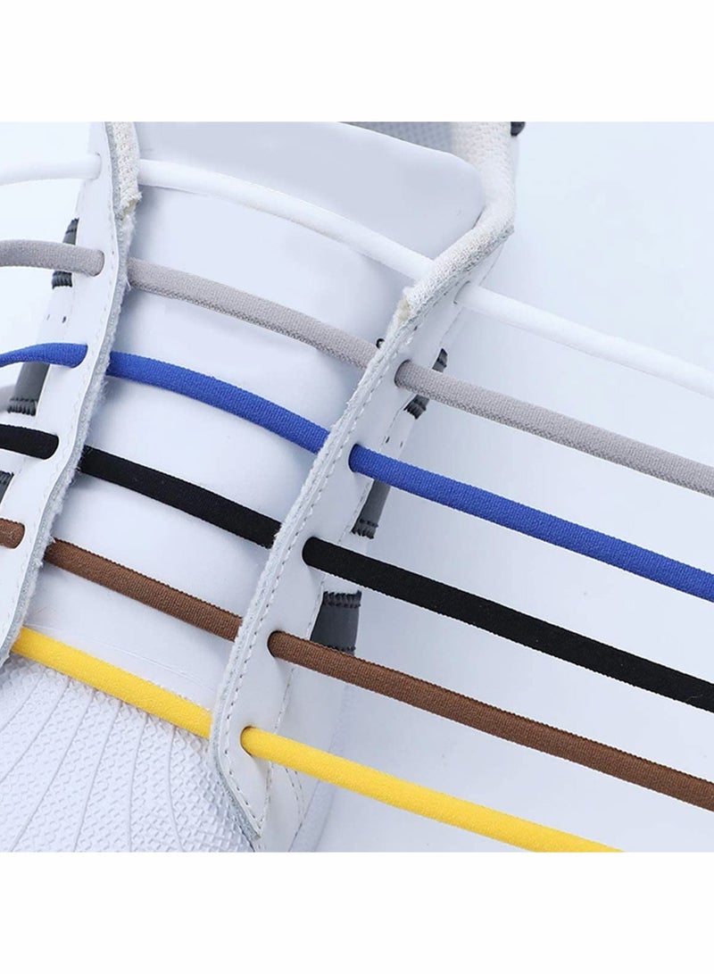 No Tie Elastic Shoelaces 2 Pairs Convenient Tieless Design for Adults and Kids Perfect Fit for Sneakers Casual and Sports Shoes - Image 2