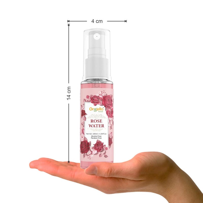 Orgello herbal Rose water spray alcoholfree for face 100 ml Lemon and honey face wash paraben and sulphate free with vitamin c 100 ml Pack of 2 - Image 2
