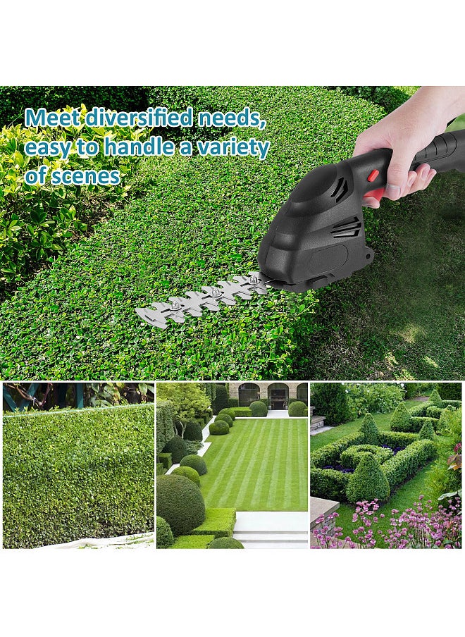 Lepmerk Lithium Cordless Hedge Trimmer Handheld Dual-Purpose Hedge Trimmer Bush Trimmer Electric Hedge Trimmer for Pruning Built in 2.0Ah Battery and Type-C Charging Cable Grass Trimmer  - Image 5