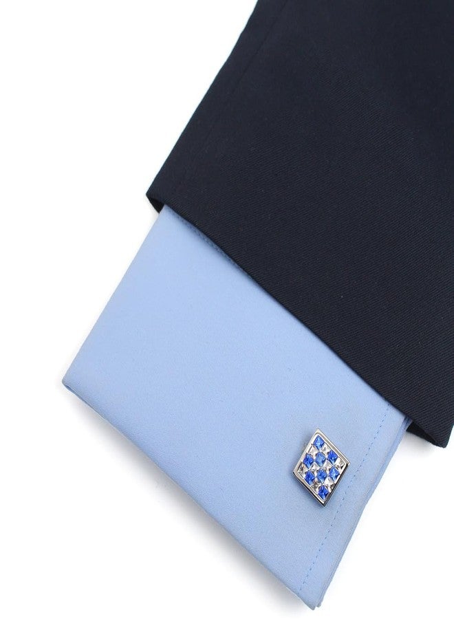 Peluche Sapphire and Crystal Cufflinks for Men - Image 4