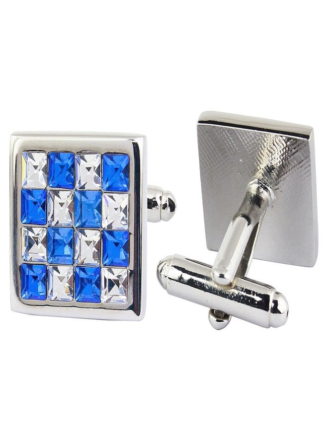 Peluche Sapphire and Crystal Cufflinks for Men - Image 3