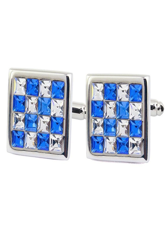 Peluche Sapphire and Crystal Cufflinks for Men - Image 1