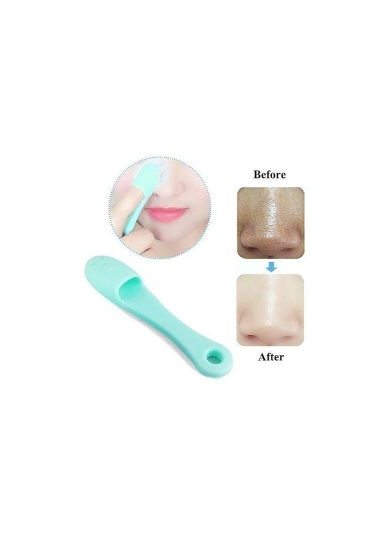 Generic Silicone Facial Wash & Nasal Cleansing Brush – Soft Bristles for Gentle Exfoliation & Deep Pore Cleaning, Multi-Use Skincare Tool, Multicolor  - Image 2