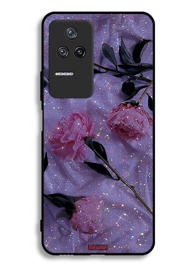 Tolwak Xiaomi Redmi K50 Protective Case Cover Glitter Roses - Image 2