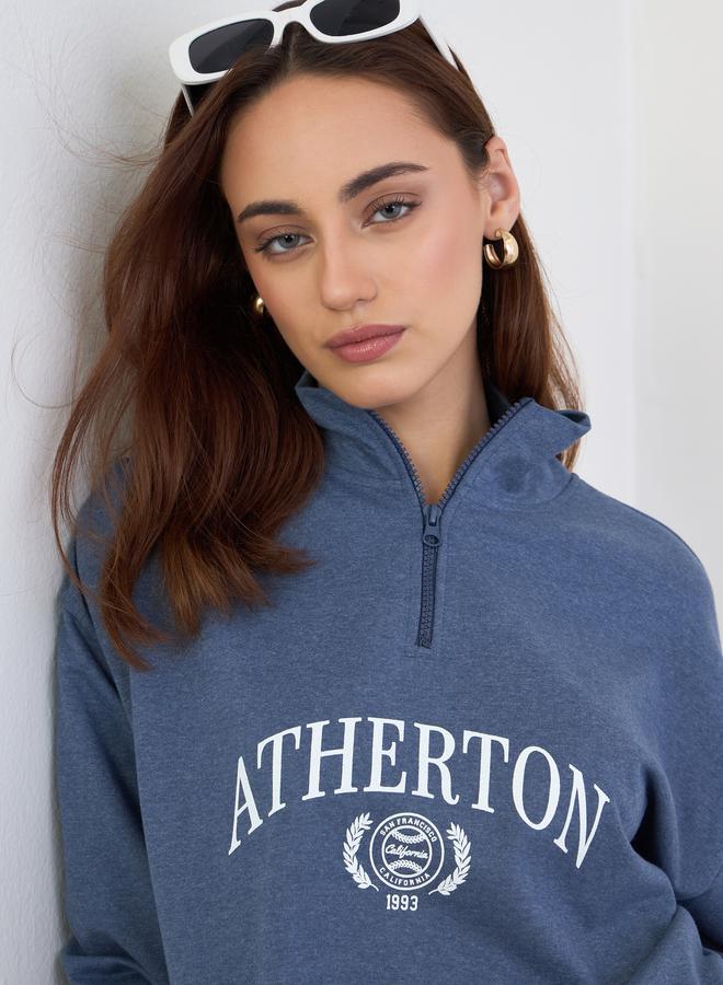 ستايلي طقم منسق من سويت شيرت طويل واسع مع جوغر - Image 4