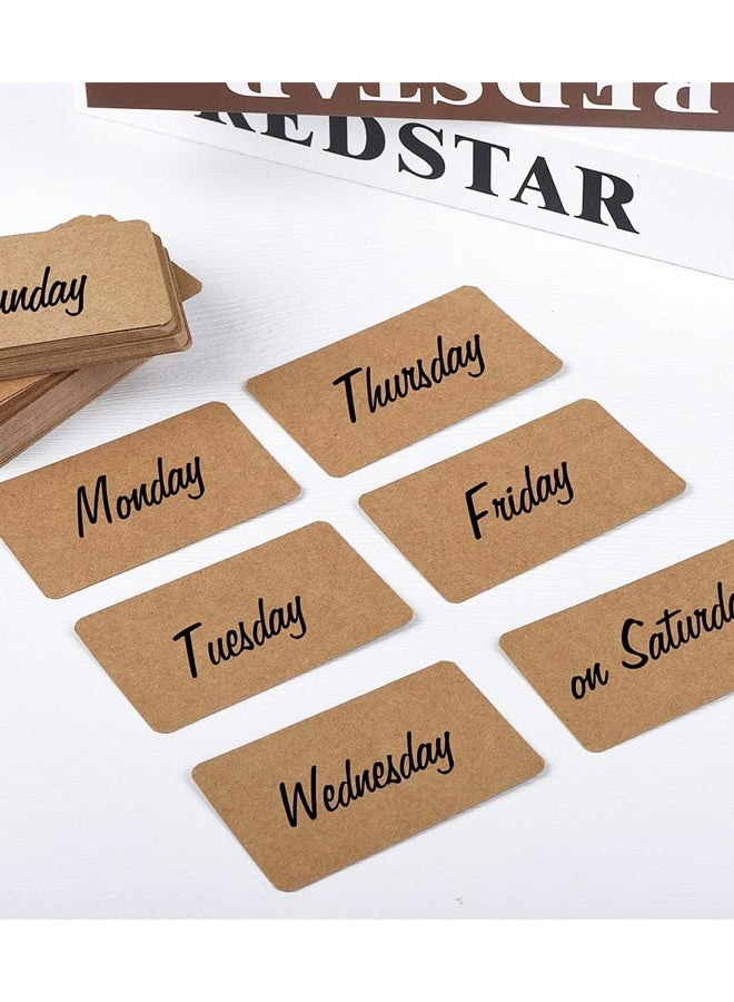 200 قطعة من بطاقات العمل الورقية الفارغة المصنوعة من ورق كرافت، مقاس 3.54 بوصة × 2.05 بوصة، مع ملصقات ورقية للرسائل والملاحظات، وهدايا صغيرة من الورق المقوى للمهرجانات - Image 5