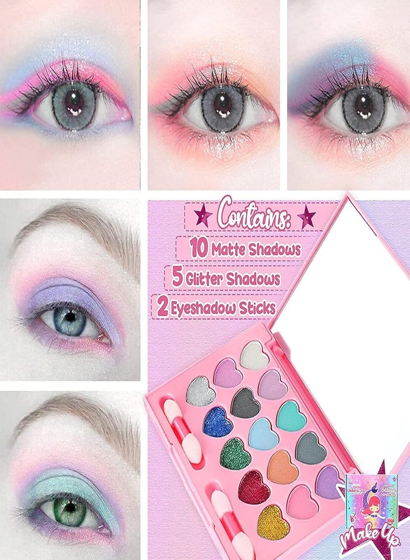GGOOT Kids Makeup For Girl,Pretend Makeup Kit | Washable Pretend Makeup For Toddlers, Portable Fake Makeup For Little Girls Birthday Gift - Image 2