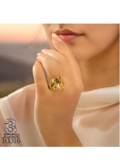 Women's Ring, Gold Plated, High Quality With Sparkling Zircon