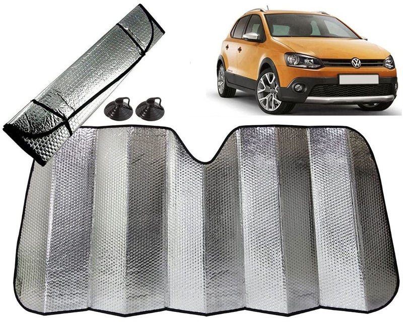 Selifaur - 60x130 cm Foldable Auto Front/Rear Window Car Windshield Sun Shade for Polo Cross - Image 1