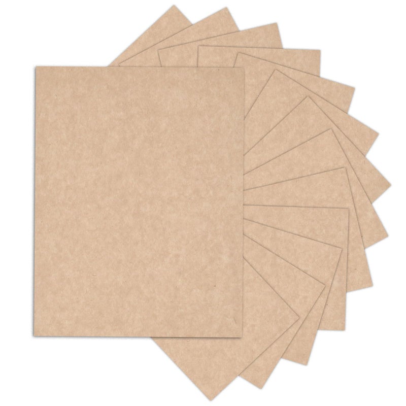 Goefun 24 Sheets Parchment Cardstock 8.5 x 11 Textured Printer Paper, Goefun 90lb Tan Card Stock Printer Paper for Scrapbooking, Cardmaking, Invitations and Crafts - Image 1