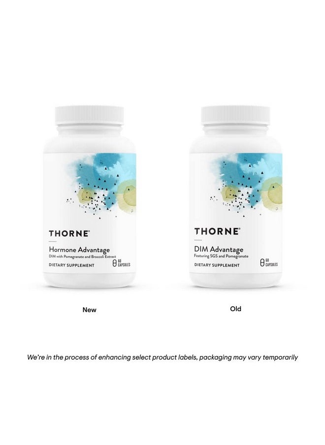 Health & Household - Thorne Hormone Advantage - (Formerly Dim Advantage) Estrogen Support & Hormone Balance For Men & Women - Featuring Dim And Pomegranate Extract - 60 Capsules - Image 1