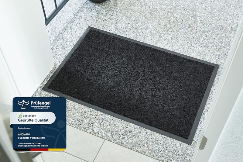 ANDIAMO Verdi Doormat - Non-Slip Dirt Trapper Mat for Entrance Area - Ideal as a Door Mat or Doormat for the Front Door 40 x 60 cm in Black - Image 3