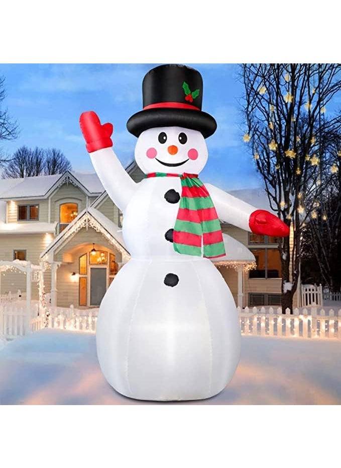 Geetanjali Crafts Geetanjali Crafts Christmas Inflatable Snowman Outdoor Blow Up Santa Builtin LED Lights with Tethers Stakes for Indoor Outdoor Party Holiday Yard Garden Lawn Decor 6 Ft  - Image 1