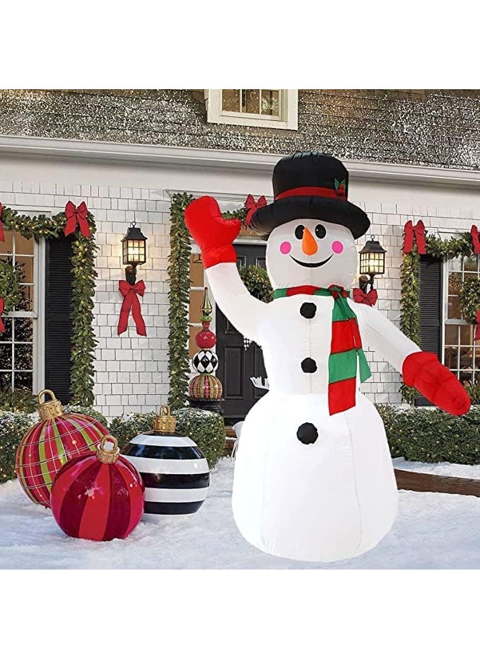 Geetanjali Crafts Geetanjali Crafts Christmas Inflatable Snowman Outdoor Blow Up Santa Builtin LED Lights with Tethers Stakes for Indoor Outdoor Party Holiday Yard Garden Lawn Decor 6 Ft  - Image 4