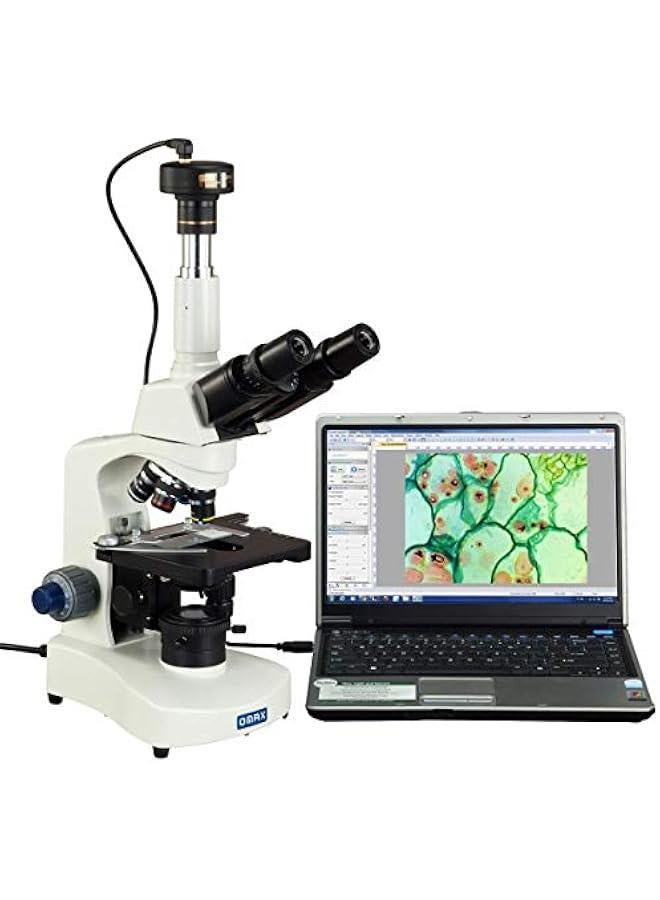 Arabest 40X-2500X Digital Trinocular Compound Siedentopf LED Microscope with Kohler Illuminator and 5MP Camera - Image 1