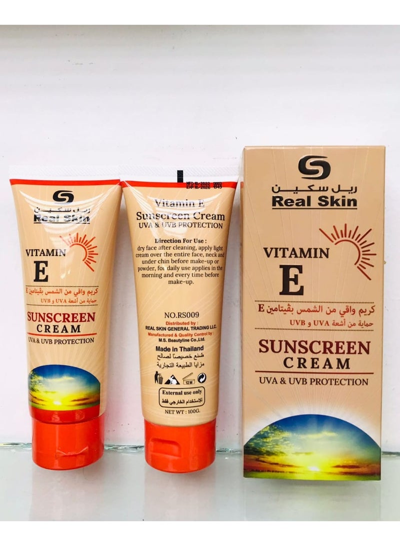 Real Skin Sunscreen Cream with Vitamin E 100g