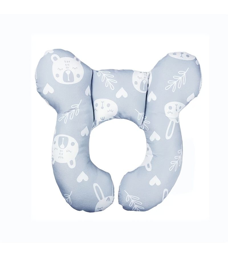 1pc Children Travel Neck Pillow Clear Sea Blue Star Extra Large And Thickened Cartoon Pattern Design Stroller Car Seat Support Pillow Toddler Neck Support Child Safety Seat Headrest Suitable For Outdoor Travel Strollers High Chairs Top Choice Gift For Baby - Image 2