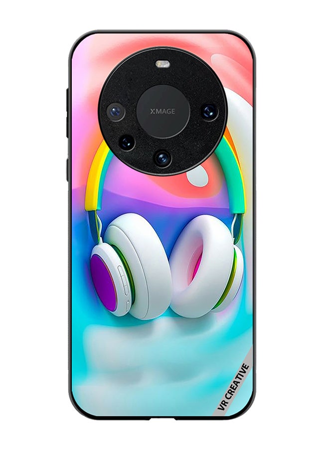 VR CREATIVE Protective Case Cover For Huawei Mate 60 Music Headphones Design Multicolour - Image 1