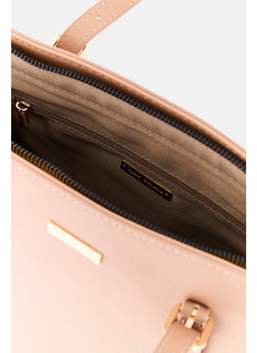 Kathy Ireland Women Brand Logo Handbag, Tan  - Image 3