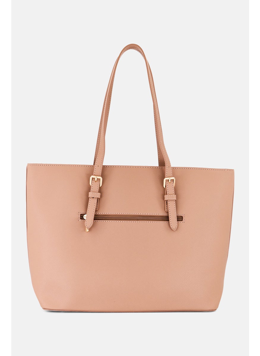 Kathy Ireland Women Brand Logo Handbag, Tan  - Image 2
