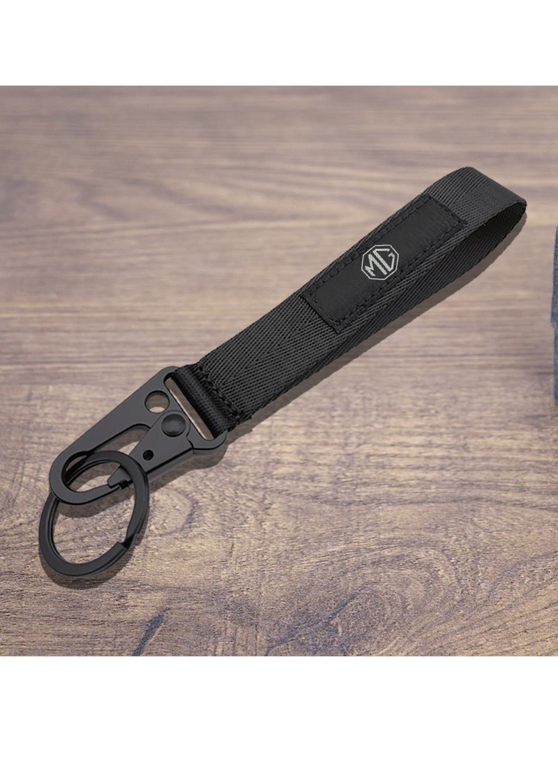ام جي سلسلة مفاتيح بشريط من القماش، سلسلة مفاتيح للسيارة، سلسلة مفاتيح منزلية MG قطعة واحدة - Image 1