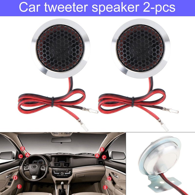 DriSentri Silk Dome Tweeters, 2pcs 1.5 Inch 250W T25 Aluminum Alloy High Efficiency Mini Dome Tweeter Speakers for Car Audio System - Image 4