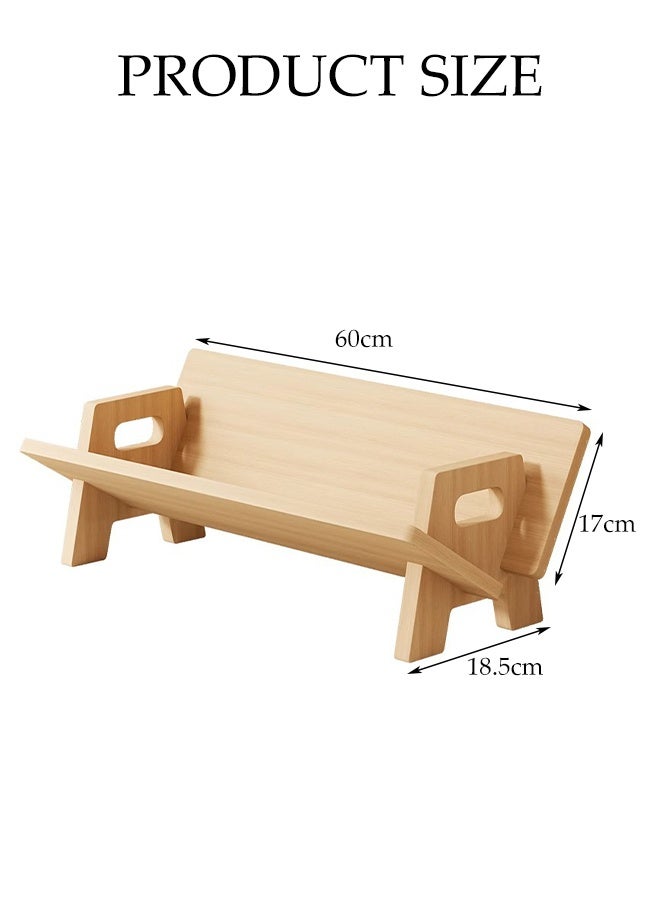 DUNISO Wood Desktop Bookshelf, Space-Saving, Floor Standing Bookcase Display, Small Bookshelf for Bedroom, Living Room, Office, Storage Shelves for Books/Records/Decor ﻿ - Image 2