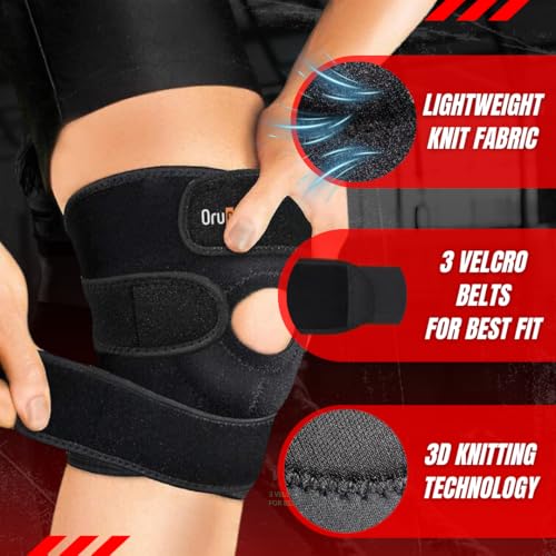 Oruntur™ Premium Knee Brace with Built-in 5mm Gel for Knee Pain | Knee Caps for Women for Pain Relief | Enhanced Support Knee Brace for Ligament Tear, Arthritis, and Joint Pain | Adjustable & Breathable for Sports | Univeral Size (Pack of 1) - Image 5
