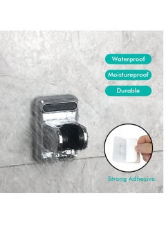 Excefore Self Adhesive Shower Head Holder, 2 Pcs Abs Showerhead Bracket Adjustable Shower Spray Holder Wall Mount Shower Wand Holder Drilling, No Drilling, Silver  - Image 5